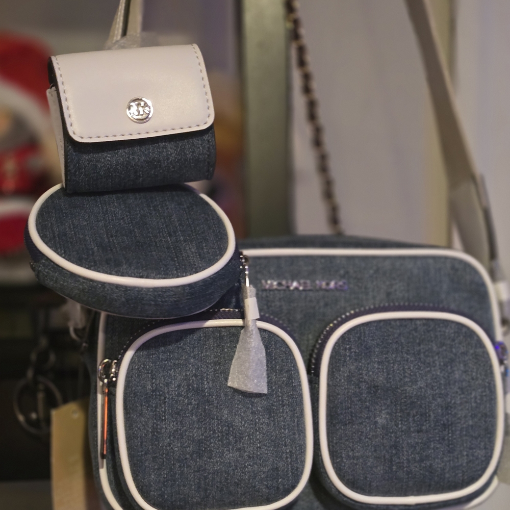 Michael Kors Denim Crossbody Bag Set
